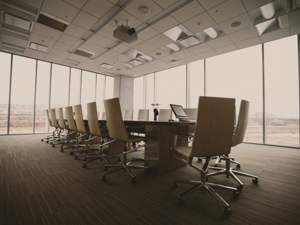 Bloqueador de gravação: sala de reunião de diretoria